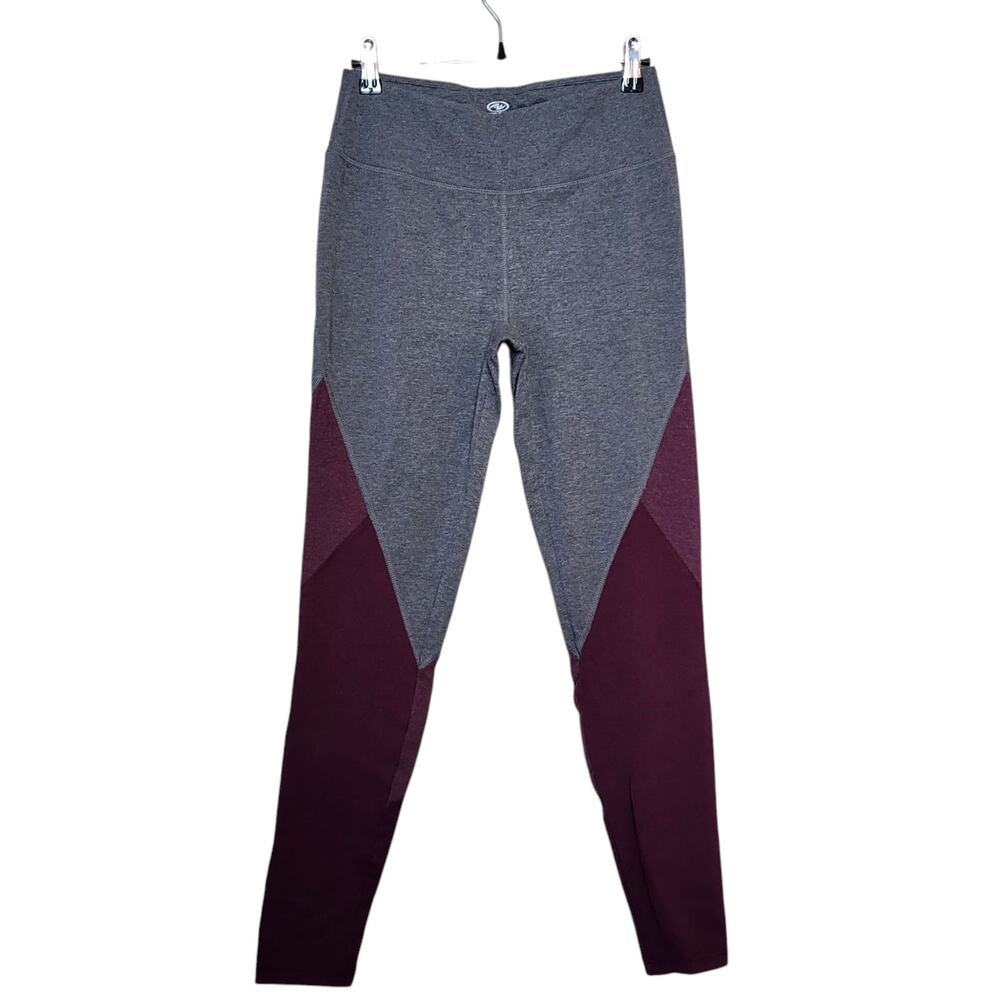 Athletic Works Dry Works Womens Ankle Leggings Size M 8-10 Gray Purple Mid Rise